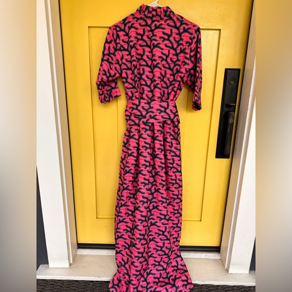 Pink and Black Maxi Dress - Picture 2 of 6